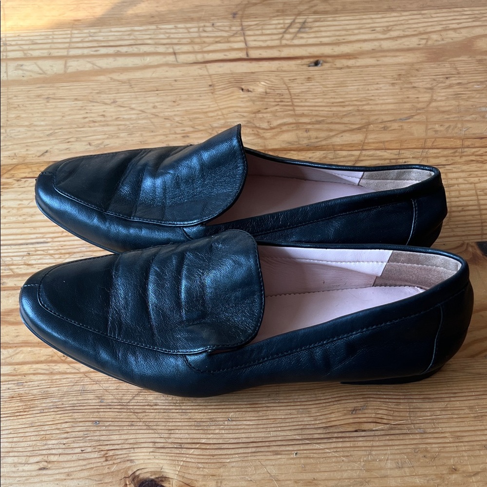 J. Crew Soft Black Leather Loafers size 9